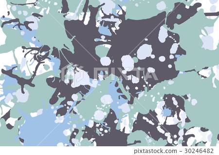 Green blue grey ink splashes background 30246482