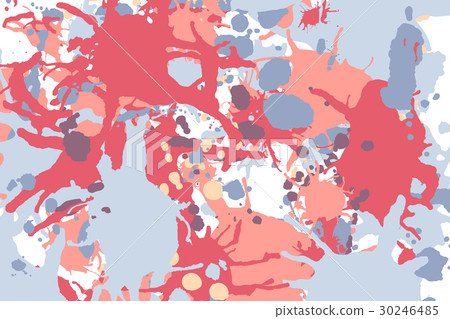 Orange red grey ink splashes background 30246485