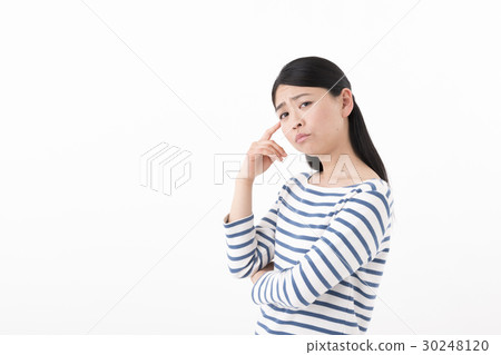 Women cheeks trouble 30248120