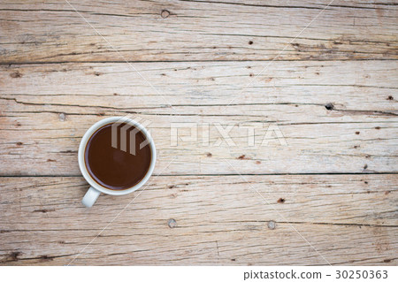 Coffee cup on old wooden 30250363