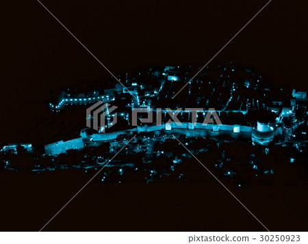 Dubrovnik old town night scape 30250923