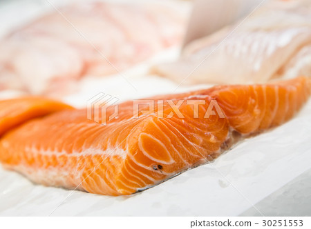Fillet fresh uncooked seafood salmon  30251553