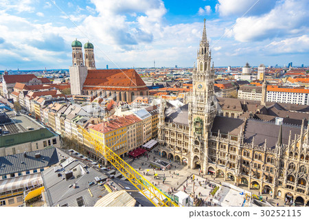 Munich Marienplatz town hall in Munich, Germany 30252115