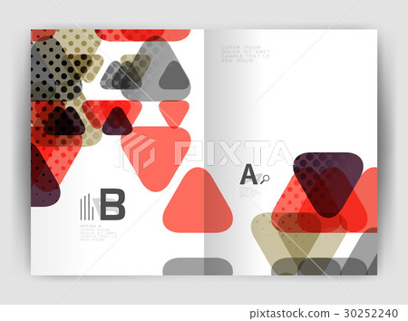 Vector triangle business annual report cover print - Stock Illustration ...