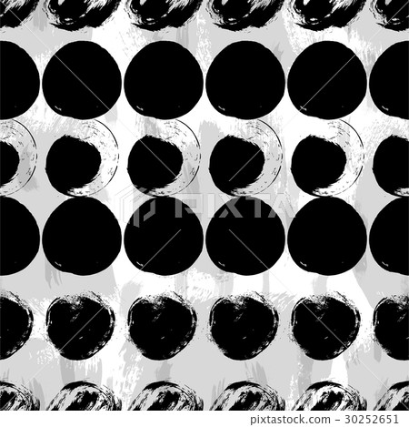 Seamless black and white hand drawn pattern - Stock Illustration ...