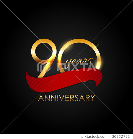 Template 90 Years Anniversary Vector Illustration 30252731