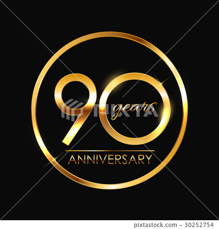 Template 90 Years Anniversary Vector Illustration 30252754