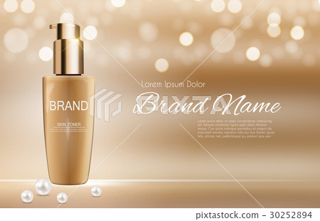 Skin Toner Bottle Tube Template for Ads or 30252894
