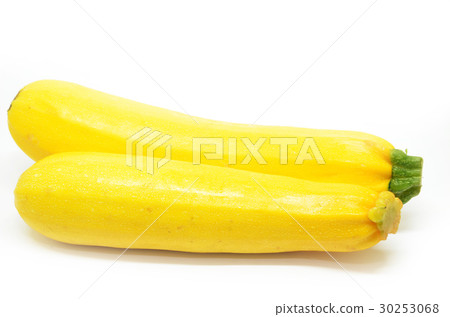 Two ripe yellow courgettes Two ripe yellow courgettes 30253068
