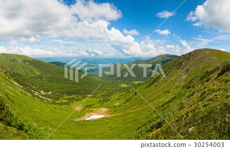 Summer mountain meadow panorama 30254003