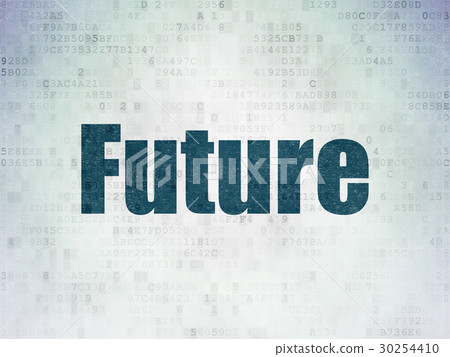 Time concept: Future on Digital Data Paper 30254410