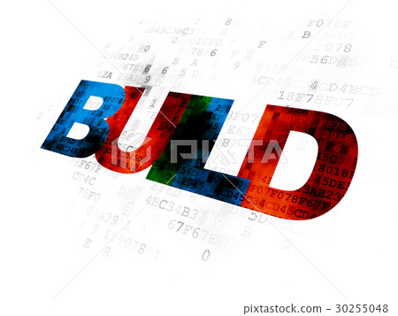 Construction concept: Build on Digital background Construction concept: Build on Digital background 30255048