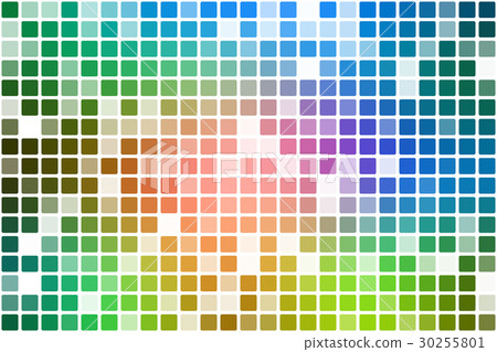 Pink green blue occasional opacity mosaic 30255801