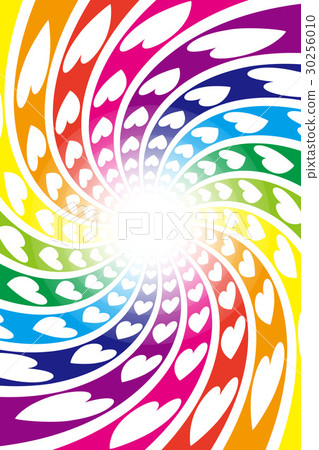 背景材料，螺旋，螺旋，螺旋，心形圖案，希望，幸福，光，彩虹色，閃耀，可愛， 30256010