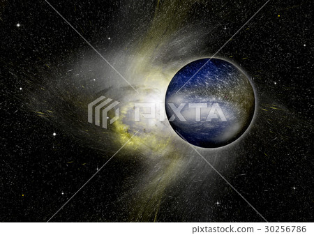Stars, dust and gas nebula in a far galaxy 30256786