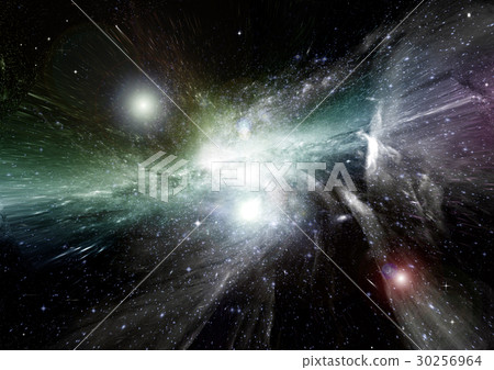 Stars, dust and gas nebula in a far galaxy Stars, dust and gas nebula in a far galaxy 30256964