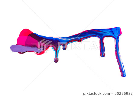 spilled colorful nail polish on white background 30256982