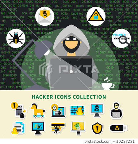 Hacker Activity Icons Collection 30257251
