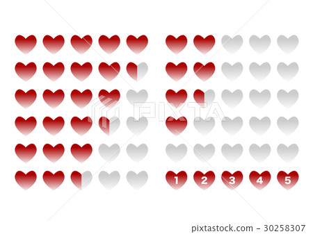 Heart ranking icon set gradation - Stock Illustration [30258307] - PIXTA