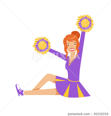 Smiling red haired girl teenager sitting with Smiling red haired girl teenager sitting with 30258358