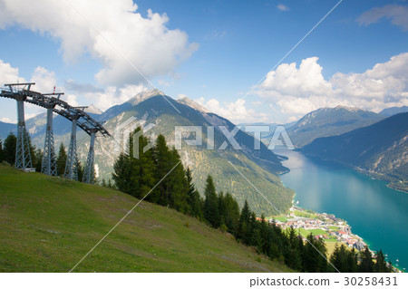 Mountain view from the top - Alpbach valley Mountain view from the top - Alpbach valley 30258431