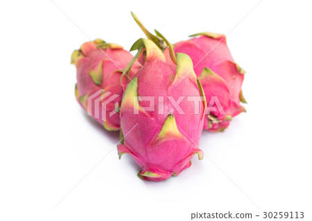 Close-up of dragon fruit on white Close-up of dragon fruit on white 30259113