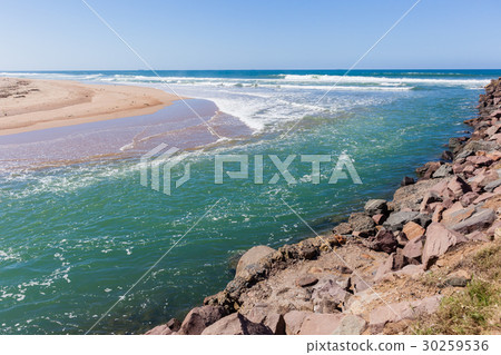 Beach River Mouth Ocean Beach River Mouth Ocean 30259536