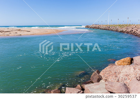 Beach River Mouth Ocean 30259537