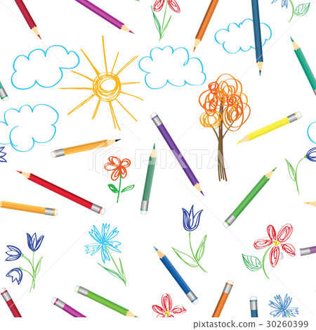 crayon drawing wallpaper