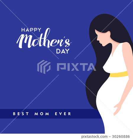 Happy mothers day pregnant woman illustration Happy mothers day pregnant woman illustration 30260886