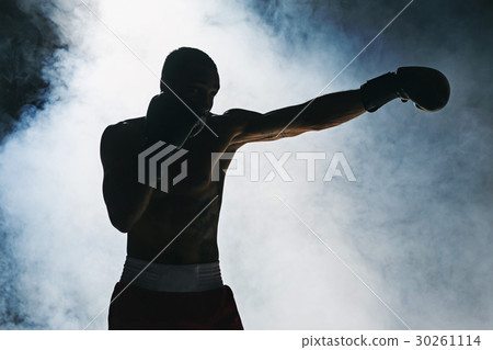 Afro american male boxer. 30261114