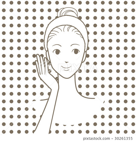 面部洗滌（前面）01sd的例證 30261355