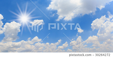 Sun with blue sky background. Sun with blue sky background. 30264272