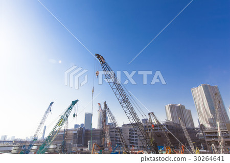 辦公區域的大型建築工地 30264641