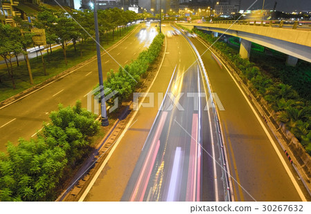 Night highway with car Ho Chi Minh City 30267632