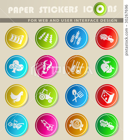 agricultural icon set 30267696