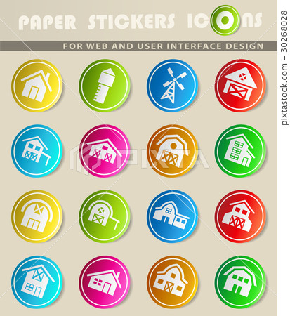 farm building icon set 30268028