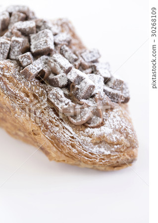 巧克力Denish簡單的白色後面照片 30268109