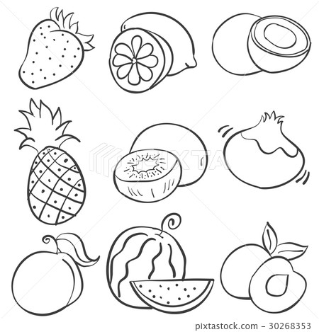 Doodle of hand draw fruit 30268353