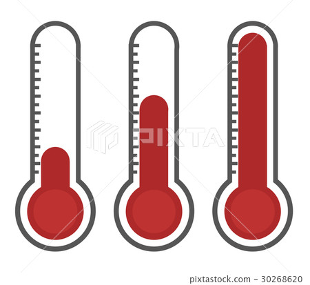 illustration of red thermometers illustration of red thermometers 30268620