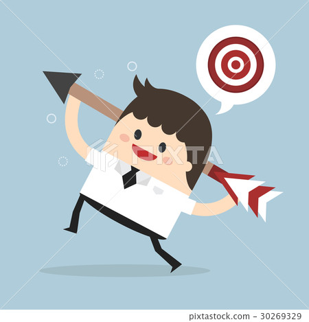 Businessman shooting arrow 30269329
