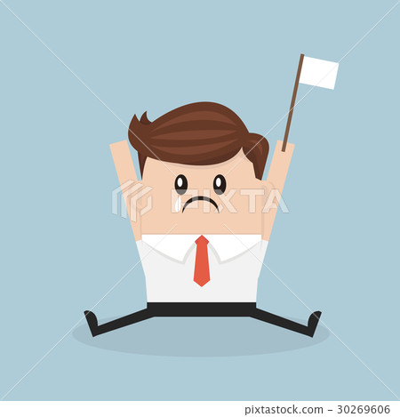 Exhausted businessman lying down on the floor 30269606