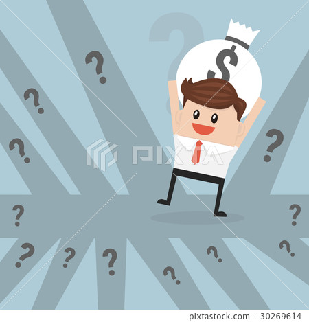 Businessman on crossroad. 30269614
