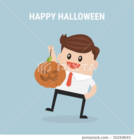 businessman happy Halloween. businessman happy Halloween. 30269693