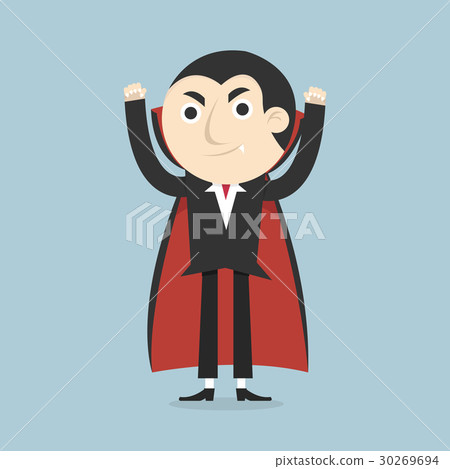 Dracula approaching you. vector. flat design Dracula approaching you. vector. flat design 30269694