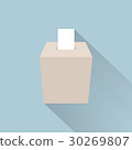 ballot box vote, flat design, vector 30269807