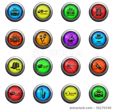 musical genre web icons 30270340