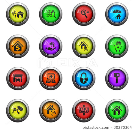 real estate icon set 30270364