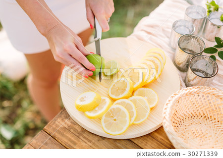 picnic, people, food, summer, nature concept - 30271339