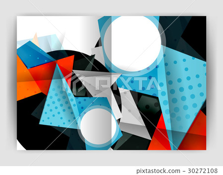 Triangle business print template 30272108